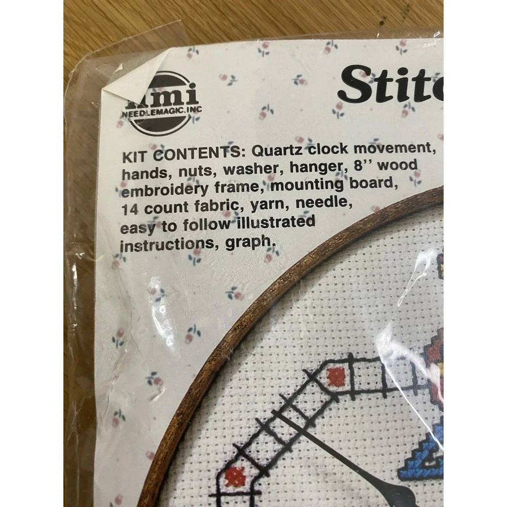 New Stitch 'N Time On Time Tracks Train Clock Counted Cross Stitch Kit 5953